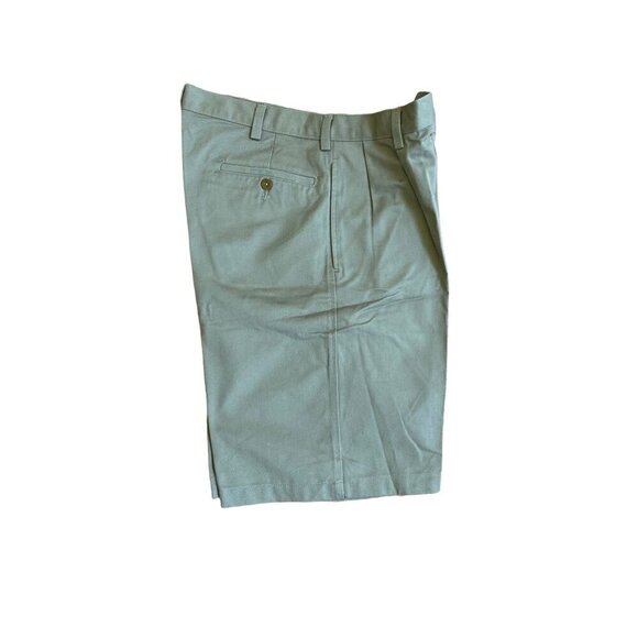 Clipper Adventure Bound Mens Double Pleat Shorts 100% Cotton Wrinkle Free Khaki - Picture 2 of 4